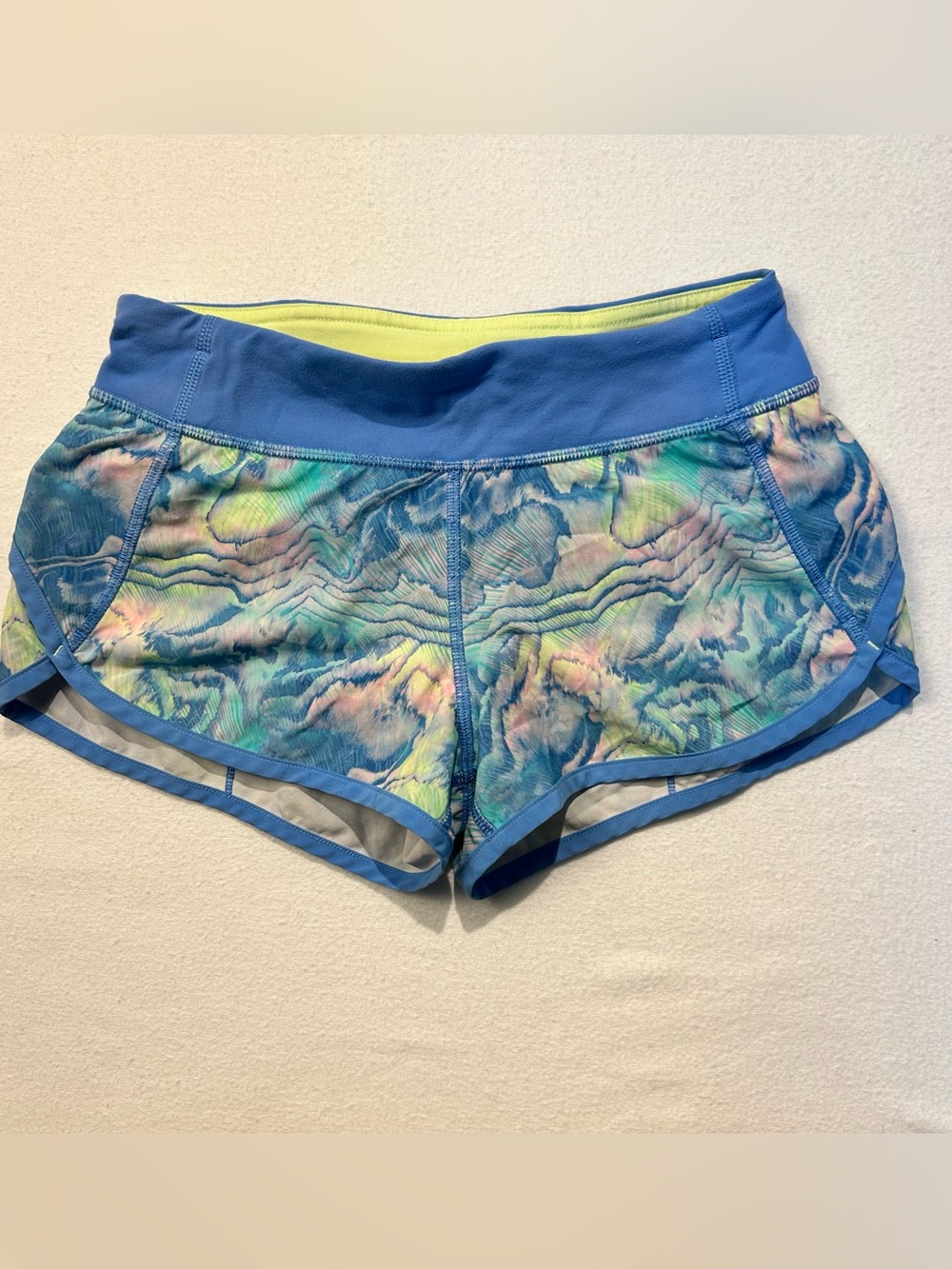 Ivivva Blue Multicolor Patterned Girls' Athletic Shorts